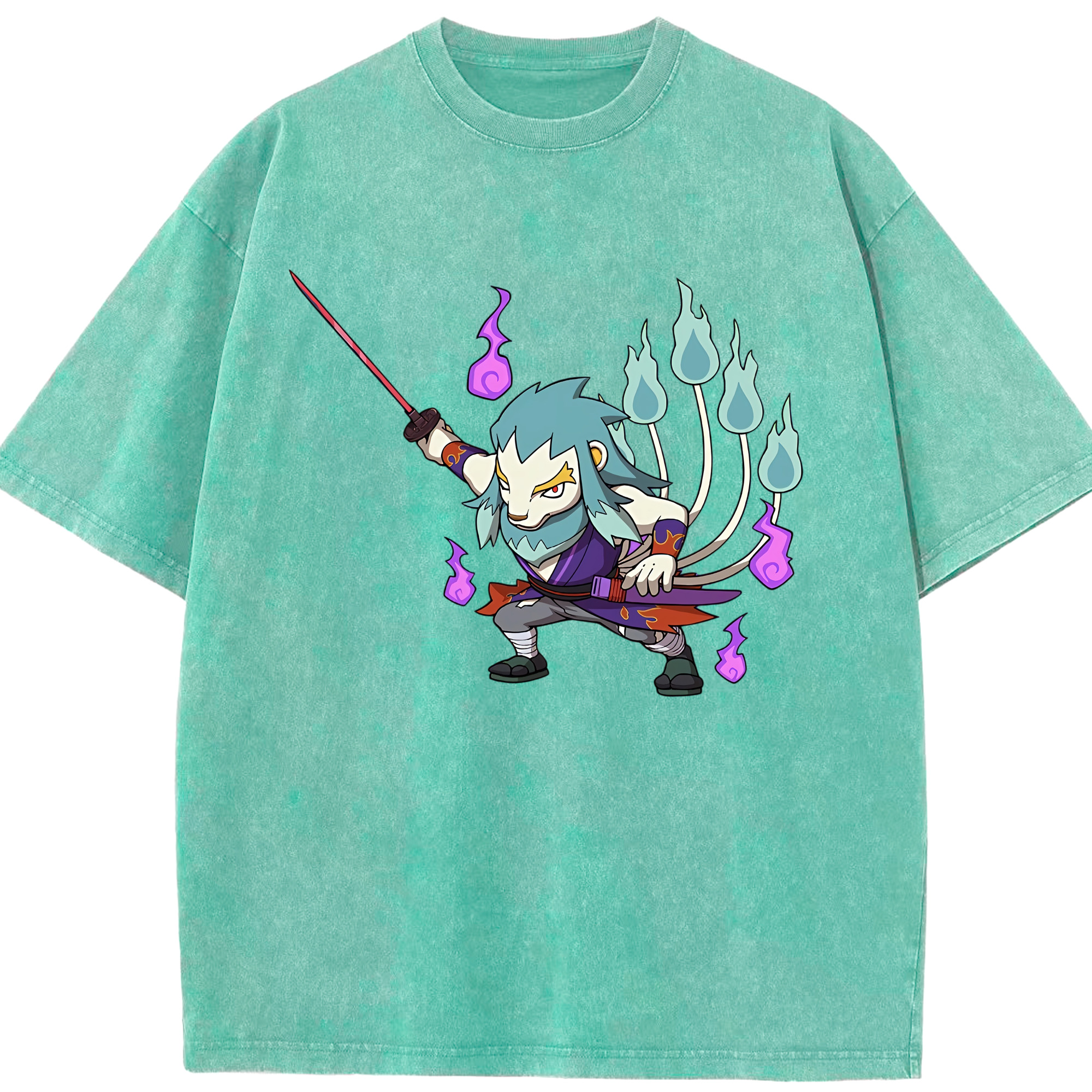 （画像用） 妖怪ウォッチ Yo-kai Watch 綿100% ヴィンテージ風 半袖Tシャツ（フロントプリント）